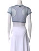 Maryam Nassir Zadeh Scoop Neck Short Sleeve Crop Top