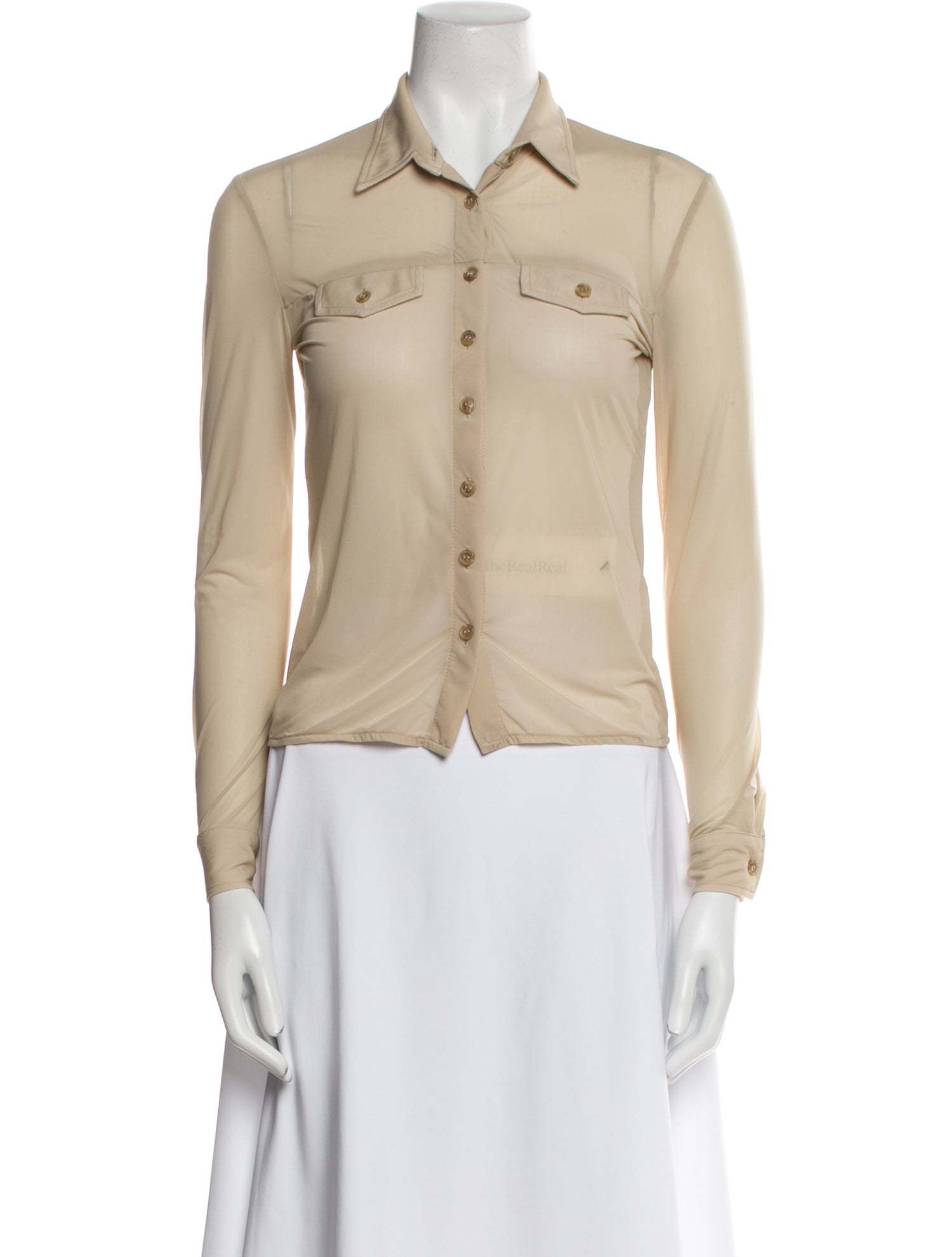 Maryam Nassir Zadeh Long Sleeve Button-Up Top