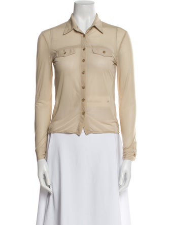 Maryam Nassir Zadeh Long Sleeve Button-Up Top