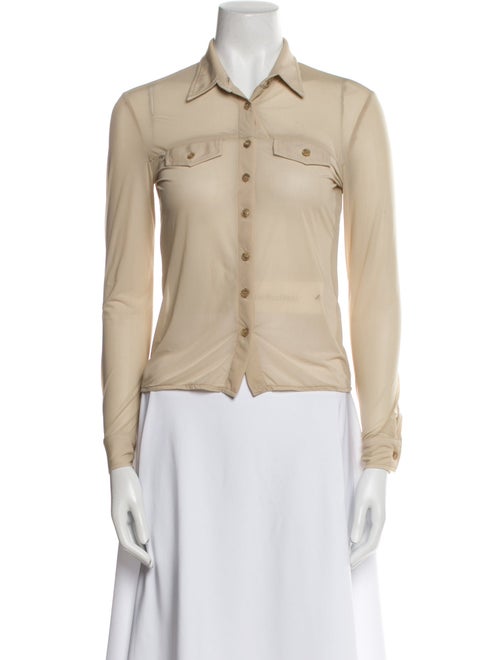Maryam Nassir Zadeh Long Sleeve Button-Up Top