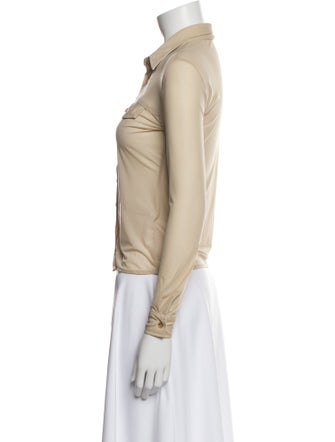 Maryam Nassir Zadeh Long Sleeve Button-Up Top