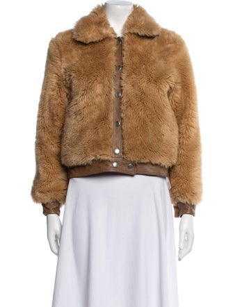 Maryam Nassir Zadeh Leather Faux Fur Jacket