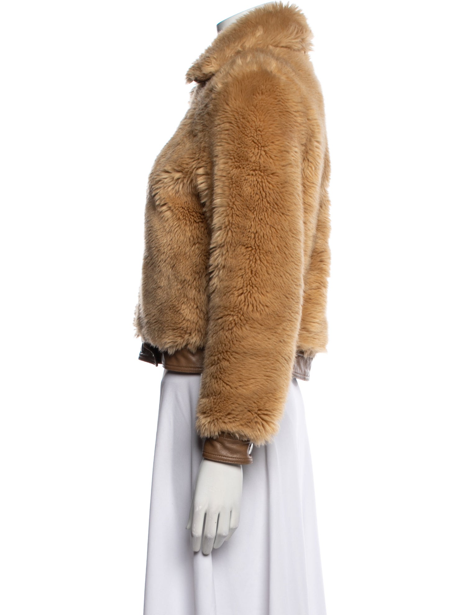 Maryam Nassir Zadeh Leather Faux Fur Jacket