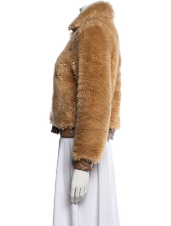 Maryam Nassir Zadeh Leather Faux Fur Jacket