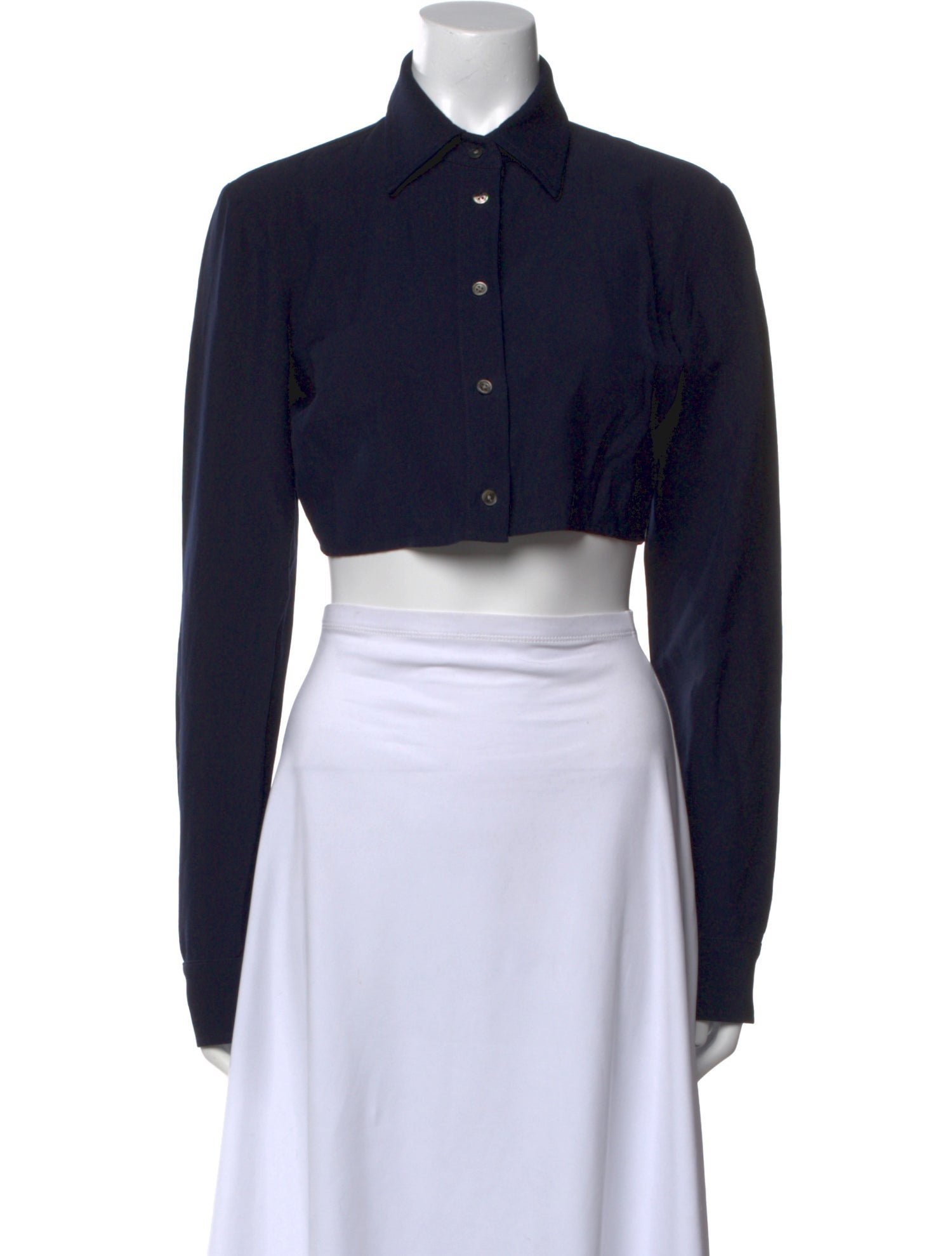 Maryam Nassir Zadeh Long Sleeve Crop Top