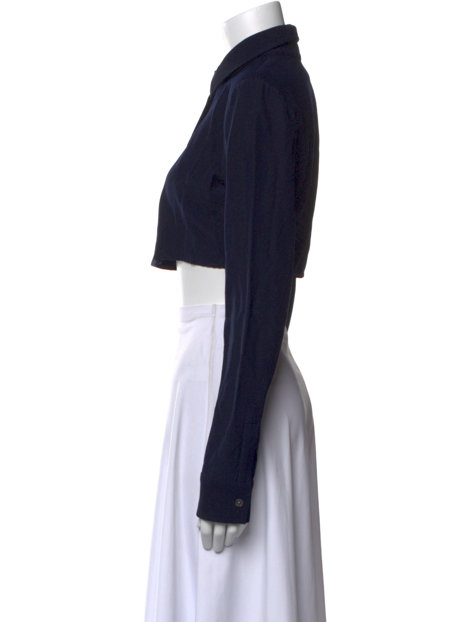 Maryam Nassir Zadeh Long Sleeve Crop Top