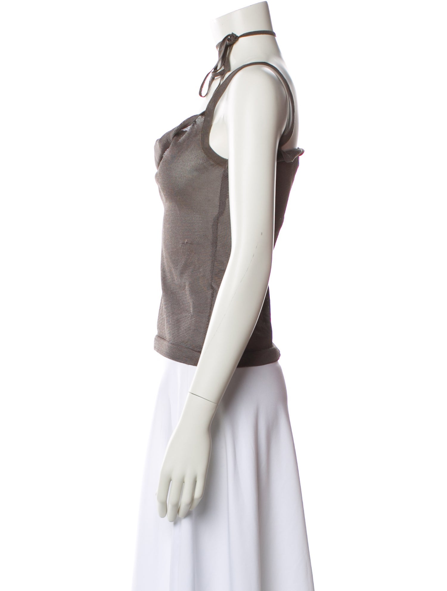 Maryam Nassir Zadeh One-Shoulder Sleeveless Crop Top