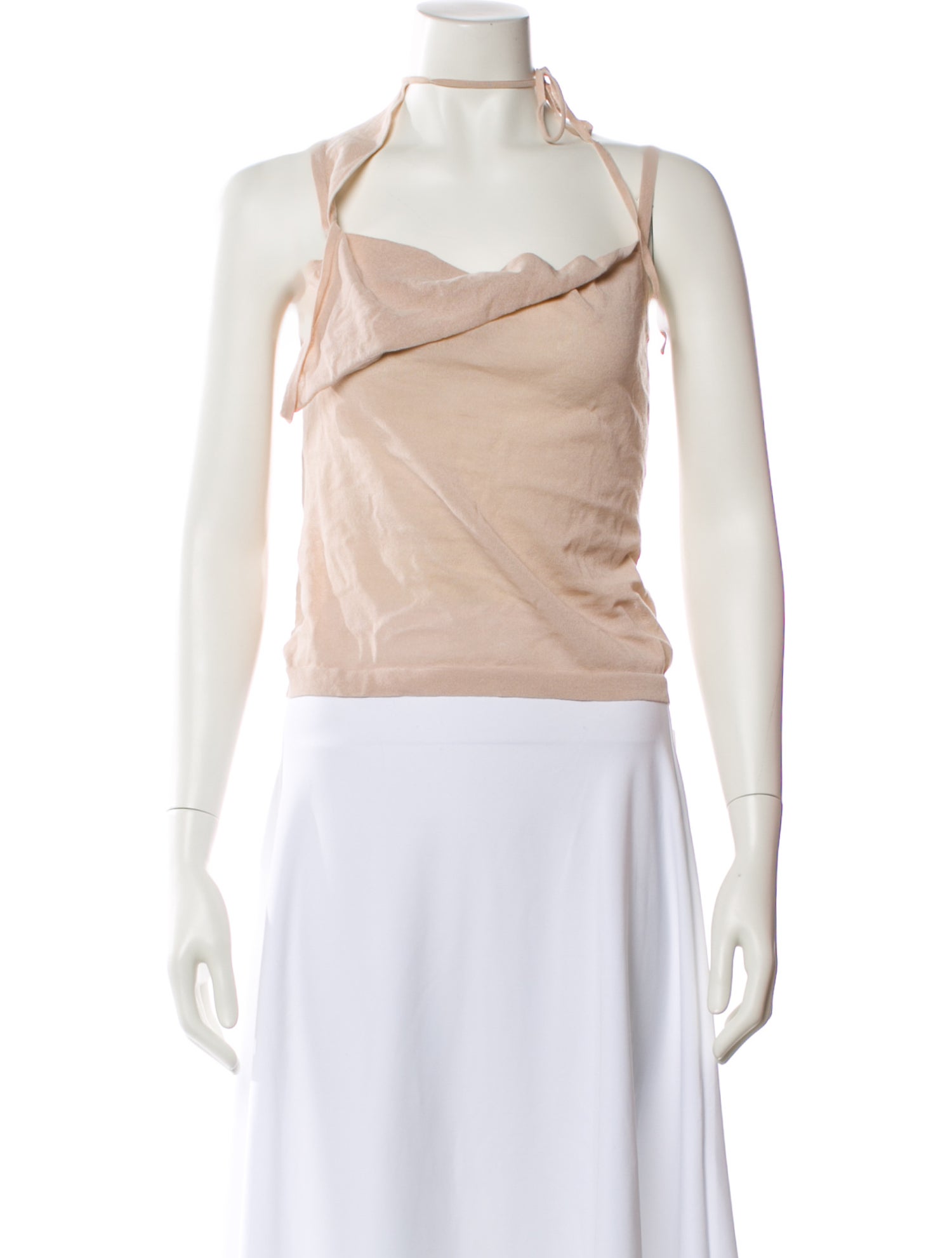 Maryam Nassir Zadeh One-Shoulder Sleeveless Crop Top