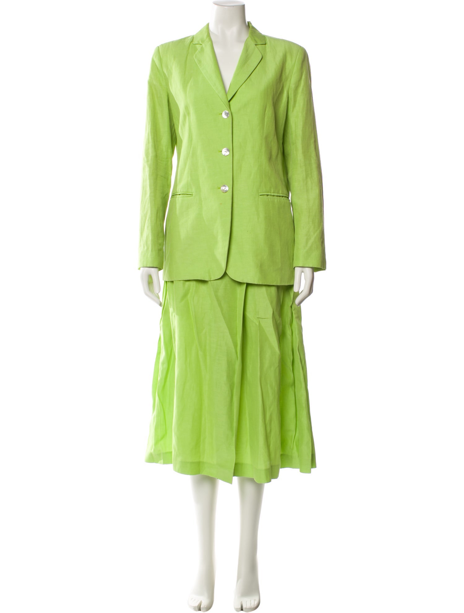 Maryam Nassir Zadeh Linen Pleated Accents Pantsuit