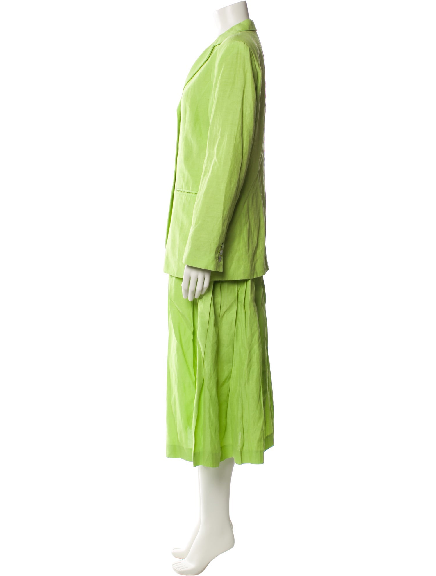 Maryam Nassir Zadeh Linen Pleated Accents Pantsuit