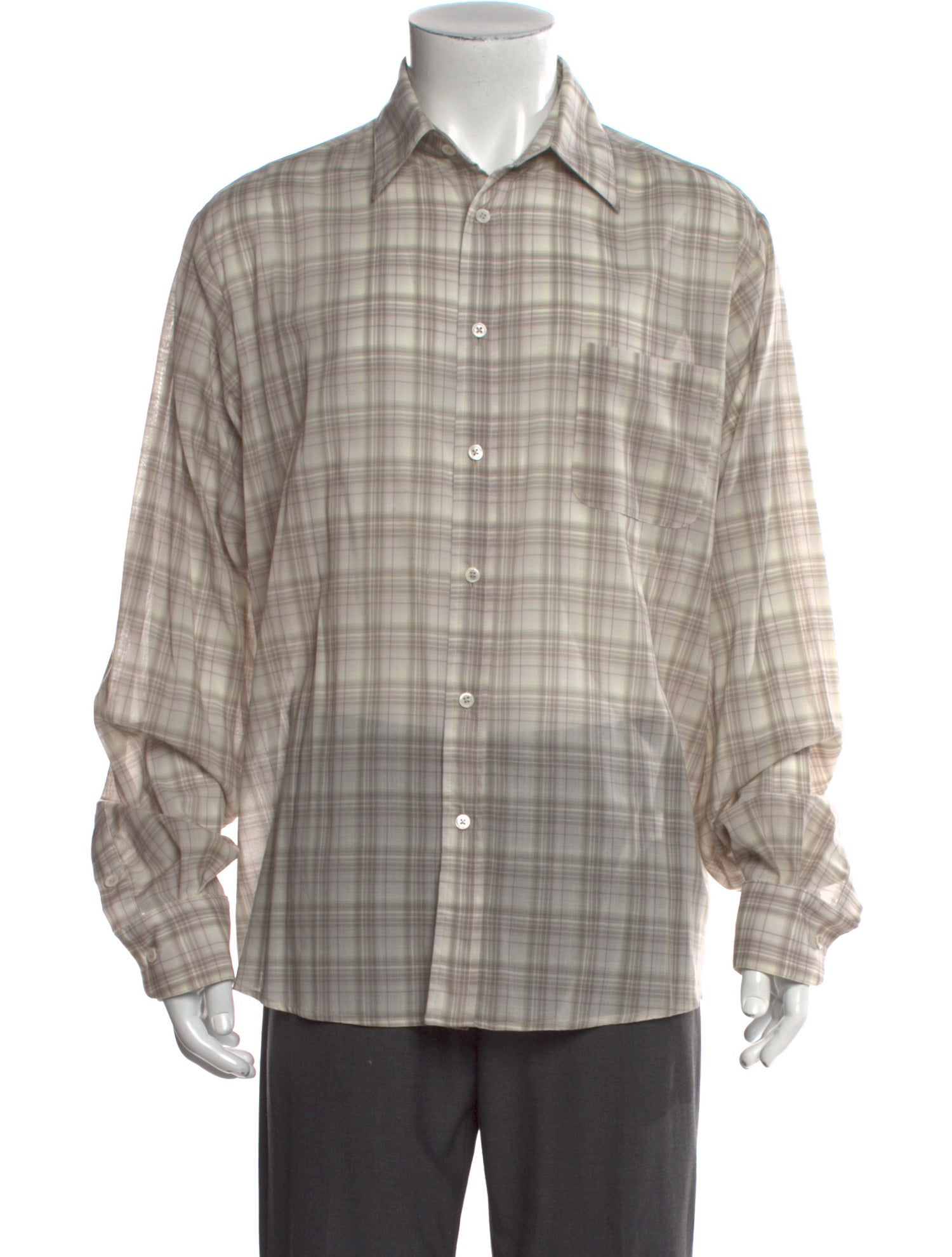 Maryam Nassir Zadeh Plaid Print Long Sleeve Shirt