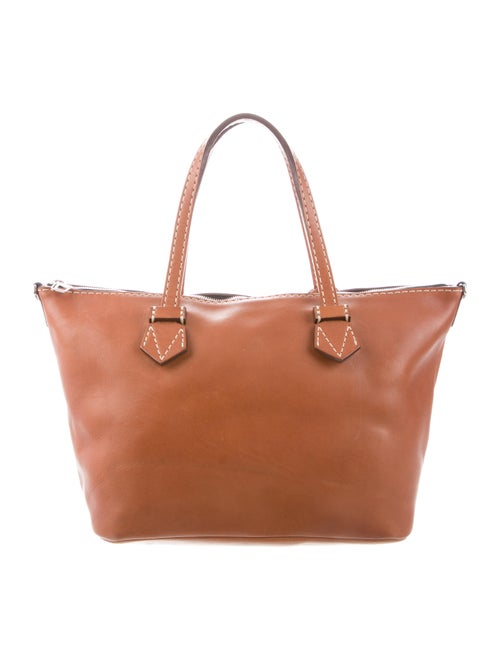 Moreau Bregançon Leather Tote Cognac