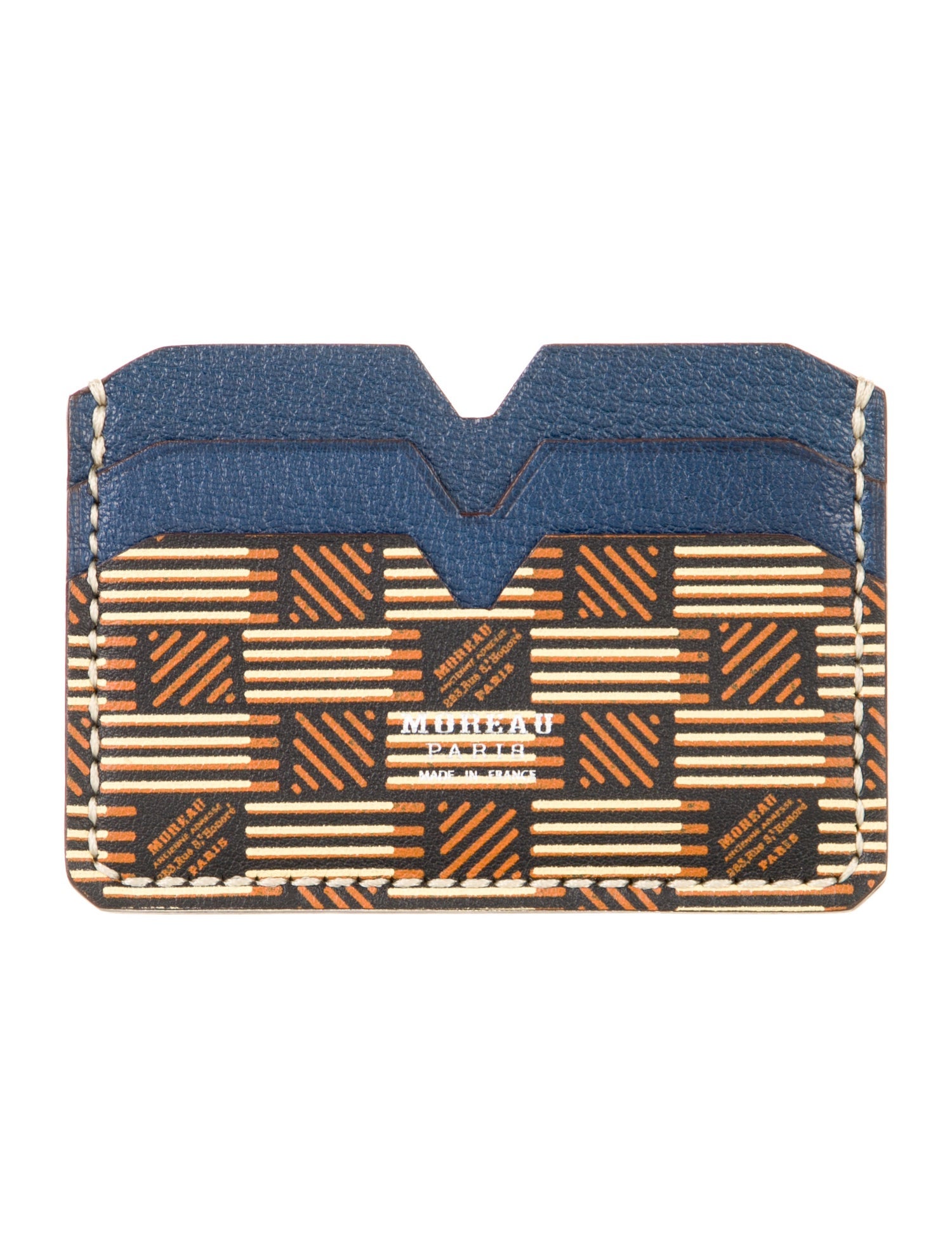 Moreau Leather Printed Card Holder