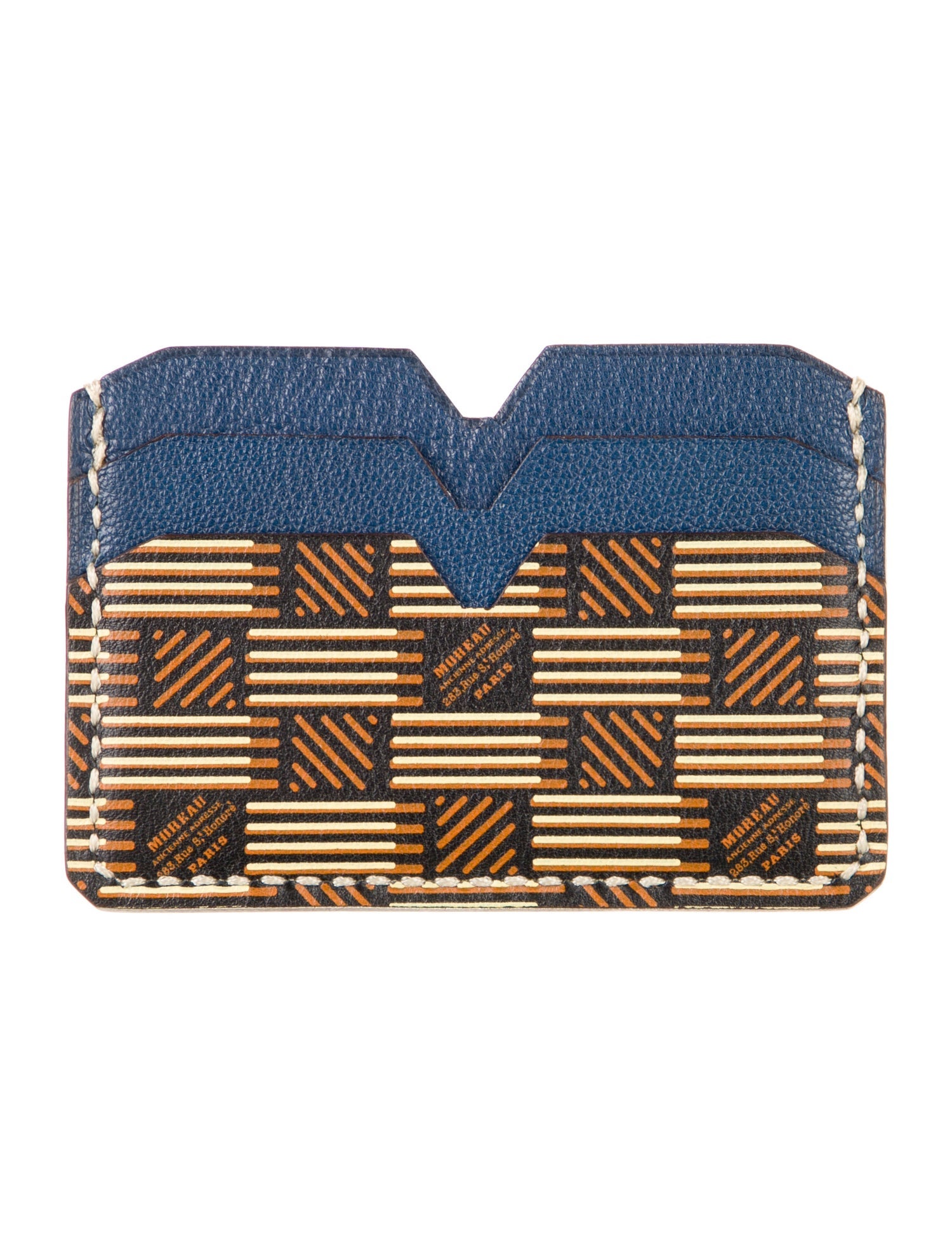Moreau Leather Printed Card Holder