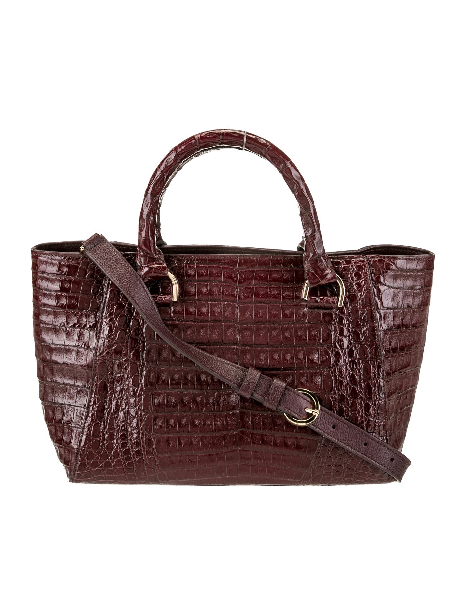 Maria Oliver Crocodile Top Handle Bag