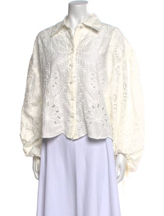 Maria Oliver Long Sleeve Button-Up Top
