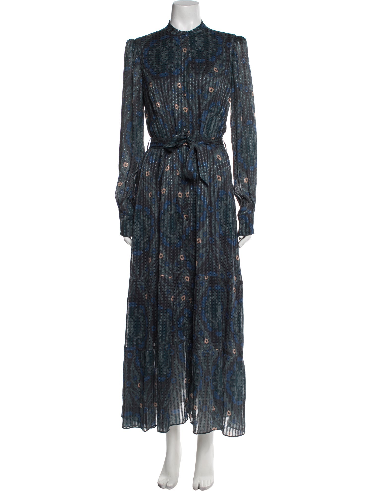 Maria Oliver Paisley Print Long Dress