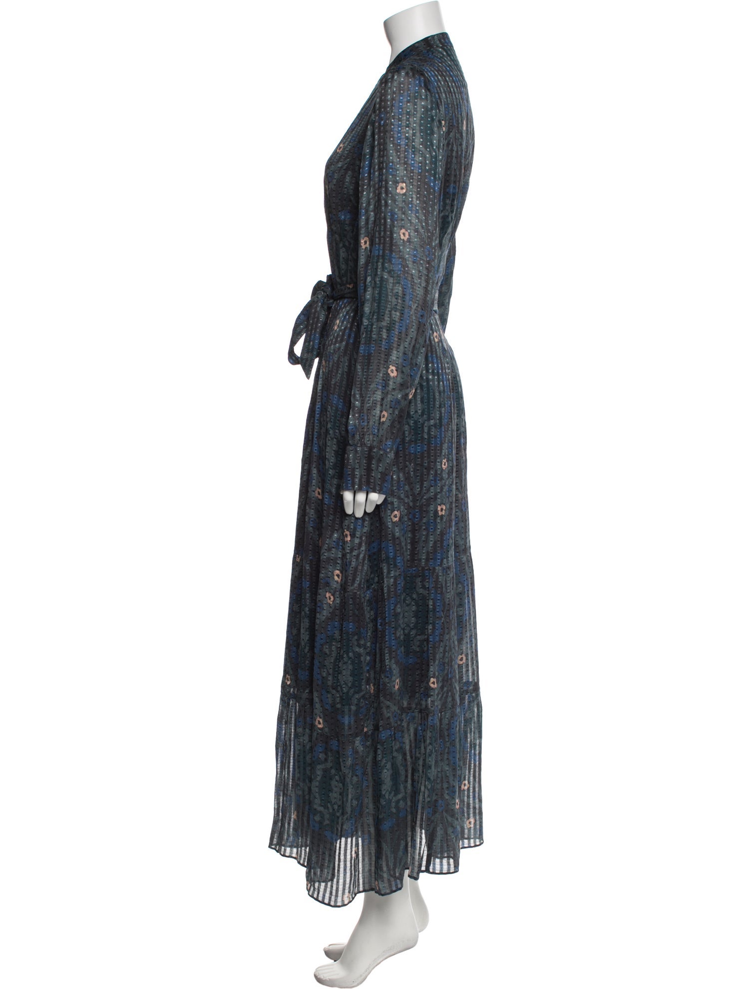 Maria Oliver Paisley Print Long Dress