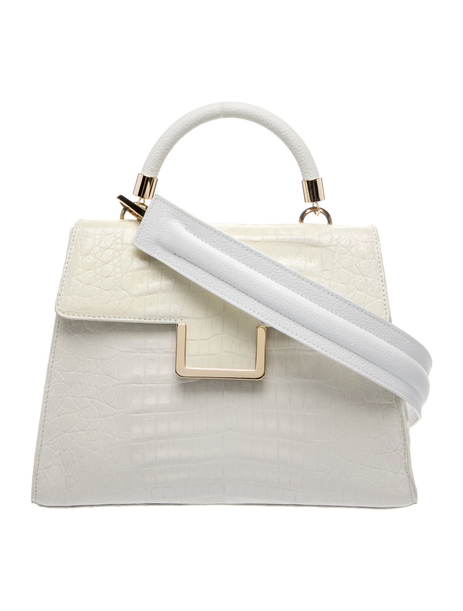 Maria Oliver Crocodile Top Handle Bag