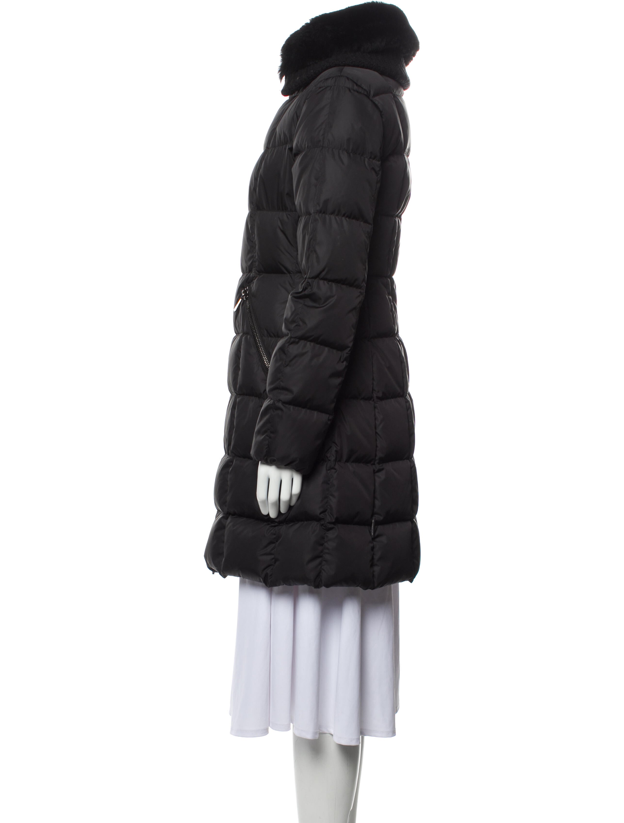 Moncler 2017 Davidia Giubbotto Down Coat Black Coats, Clothing