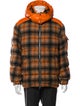 Moncler Virgin Wool Plaid Print Puffer Coat