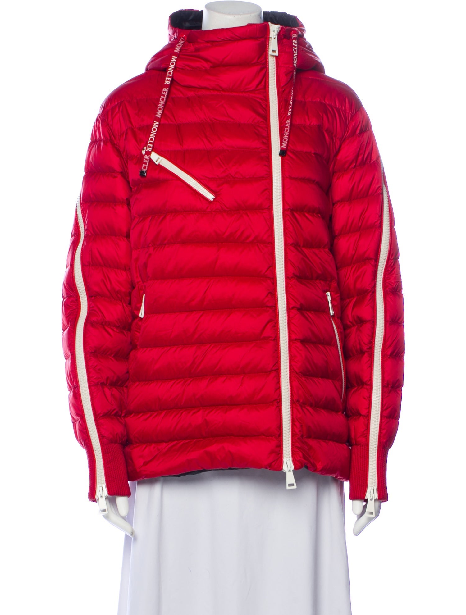 Moncler Down Coat Red Coats, Clothing MOC121912 The RealReal