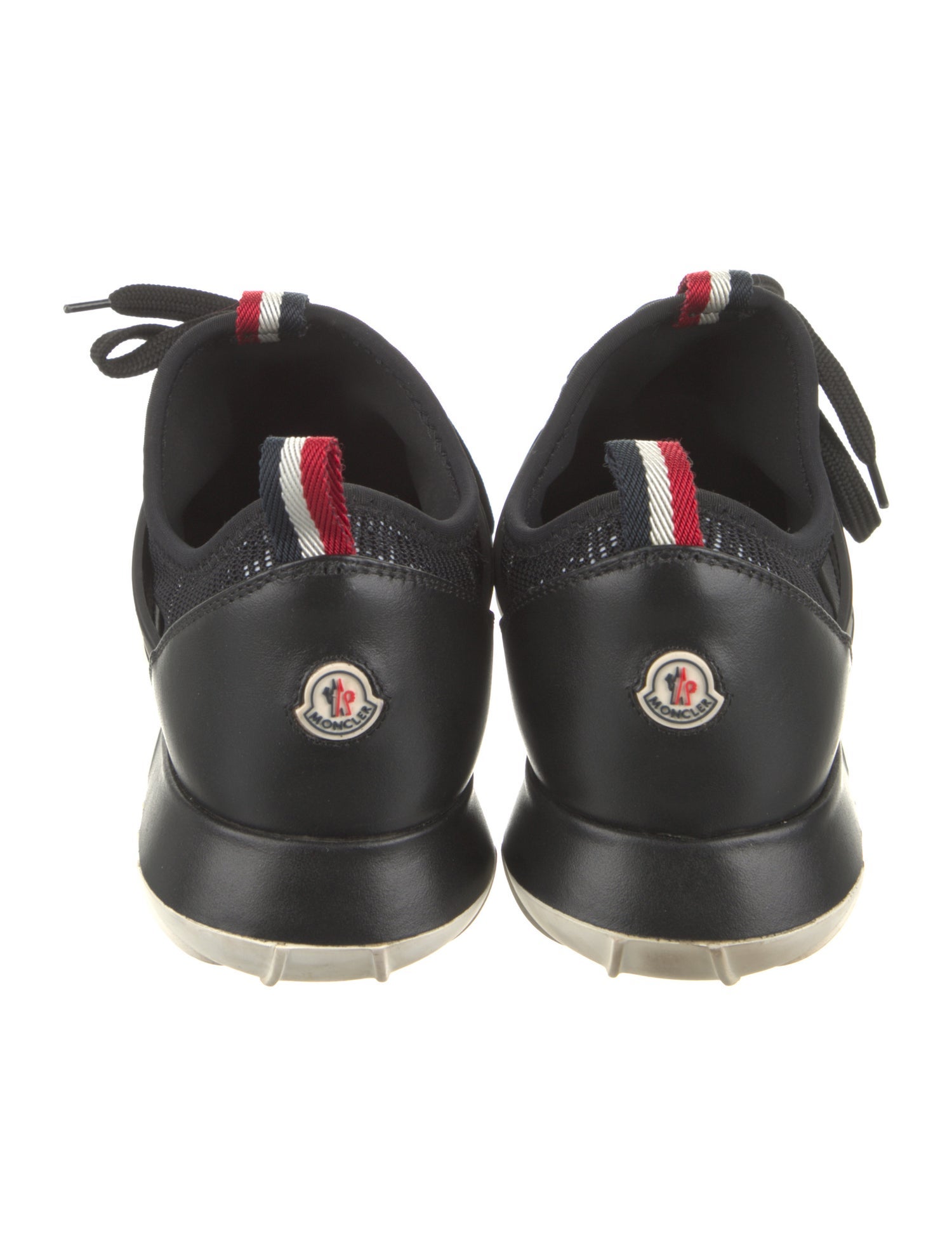 Moncler Printed Leather Trim Embellishment Athletic Sneakers