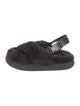 Moncler Faux Fur Slingback Sandals