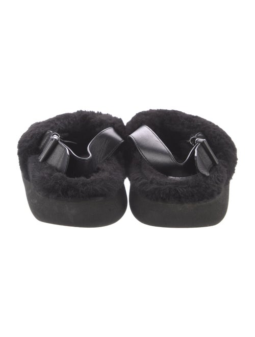 Moncler Faux Fur Slingback Sandals