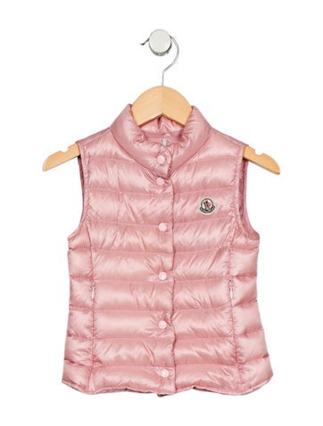 Moncler Sizes 2-6 Toddler Girls' Embroidered Down Quilted Vest