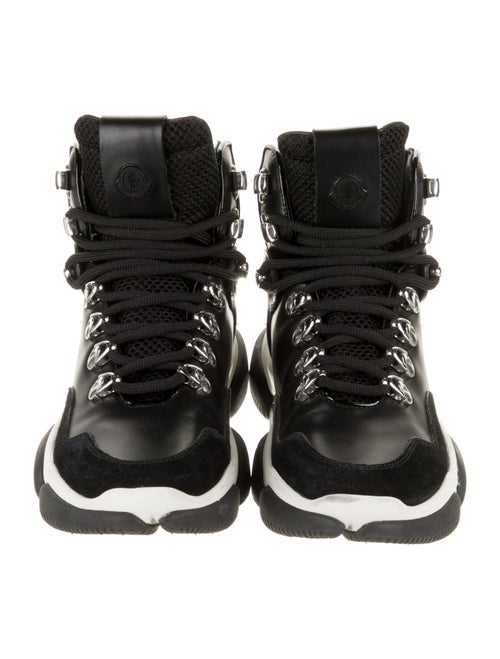 Moncler Leather Mesh Accents Hiking Boots