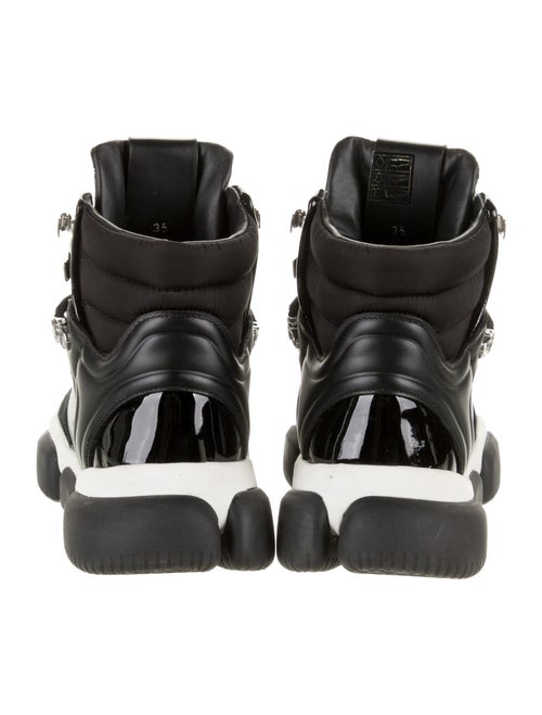 Moncler Leather Mesh Accents Hiking Boots