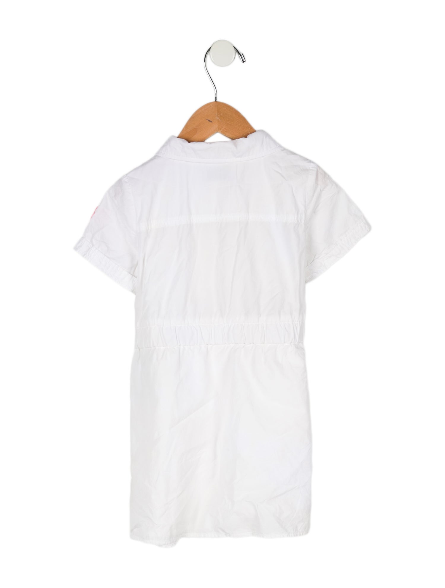 Moncler Girls' Solid Short Sleeve Dress