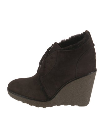 Moncler Suede Lace-Up Boots