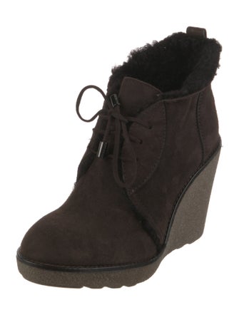 Moncler Suede Lace-Up Boots