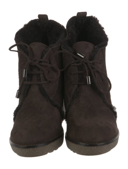 Moncler Suede Lace-Up Boots
