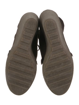 Moncler Suede Lace-Up Boots