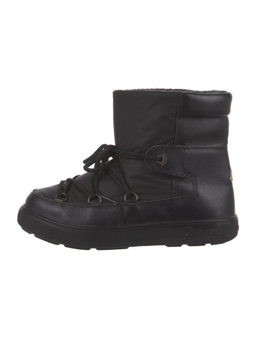Moncler Leather Lace-Up Boots