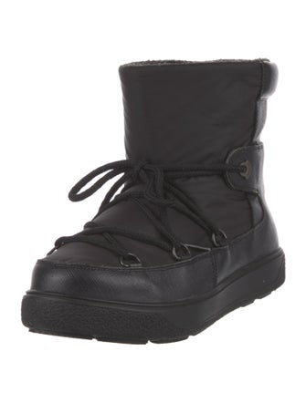 Moncler Leather Lace-Up Boots