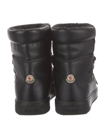 Moncler Leather Lace-Up Boots