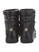 Moncler Leather Lace-Up Boots