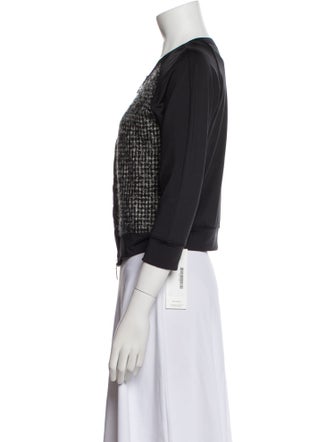 Moncler Tweed Pattern Bomber Jacket