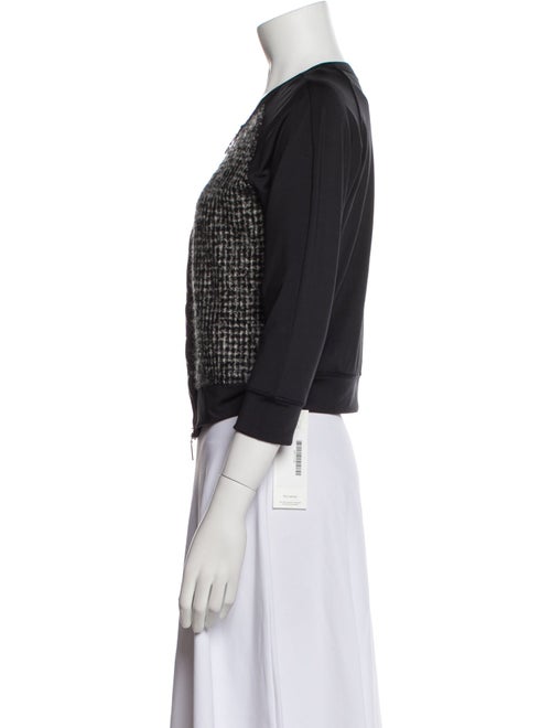 Moncler Tweed Pattern Bomber Jacket