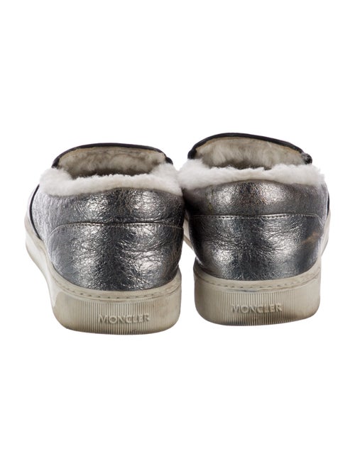 Moncler Leather Faux Fur Trim Sneakers
