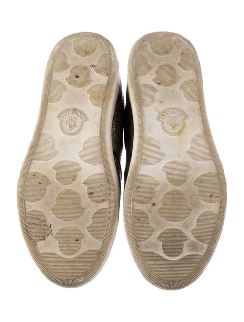 Moncler Leather Faux Fur Trim Sneakers