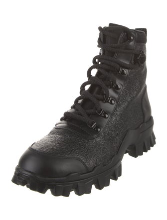 Moncler Leather Combat Boots