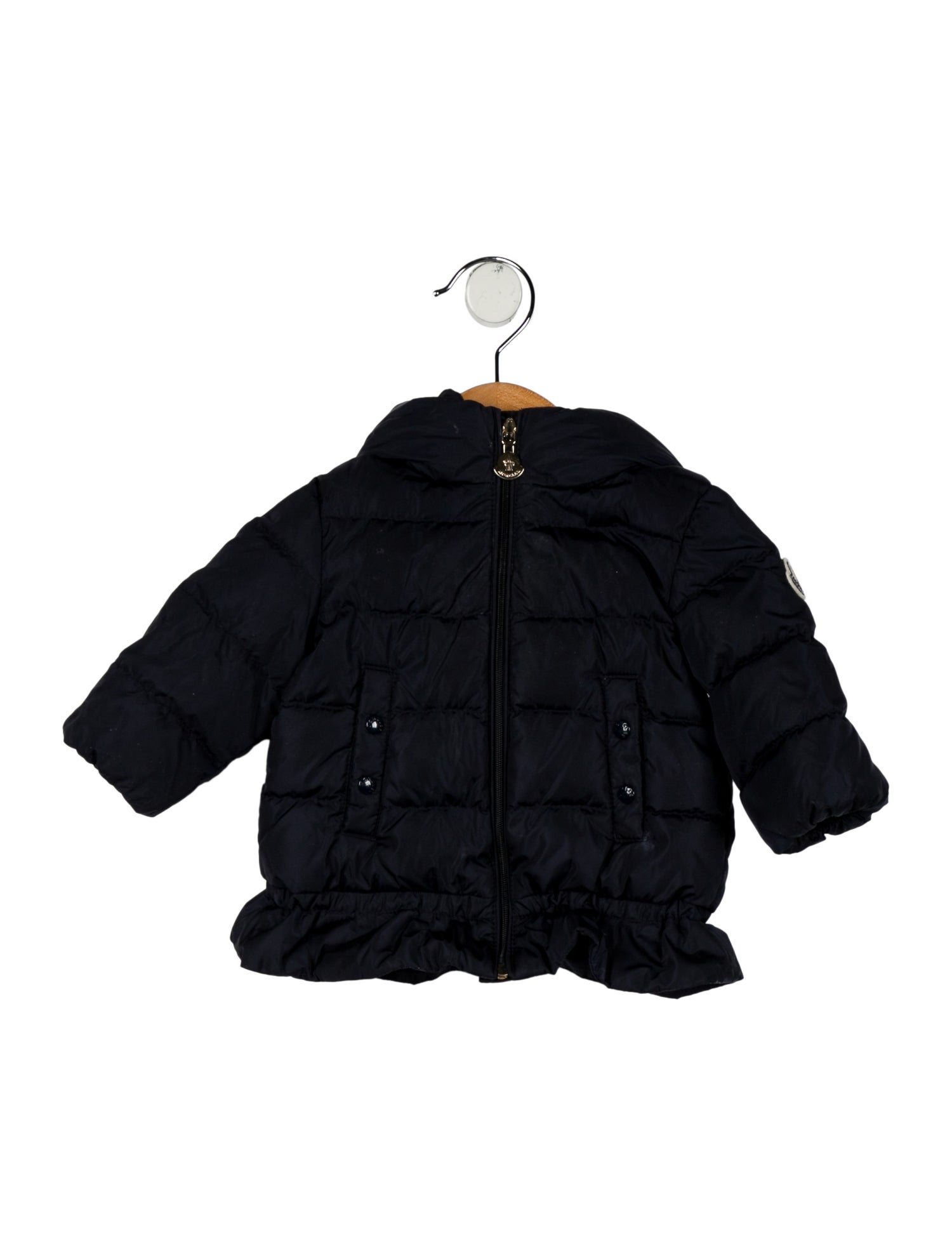 Moncler Girls' Solid Nylon Down Jacket