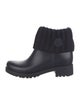 Moncler Rubber Embroidered Accent Rain Boots