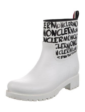 Moncler Rubber Graphic Print Rain Boots