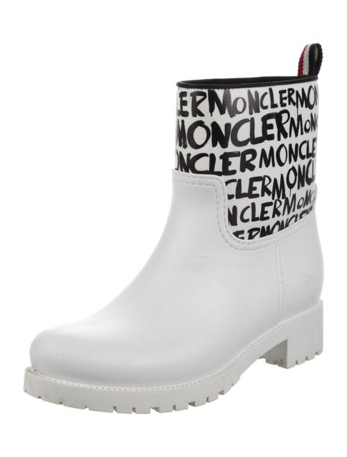 Moncler Rubber Graphic Print Rain Boots